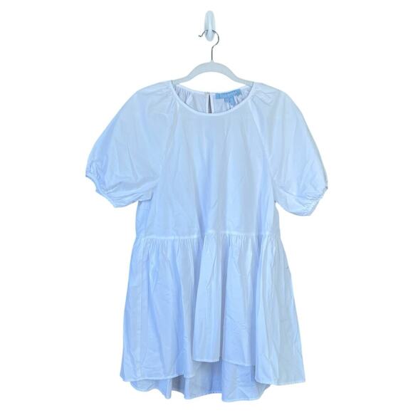 HILL HOUSE The Francesca Top White Size Small Cotton Babydoll Relaxed - Picture 1 of 6